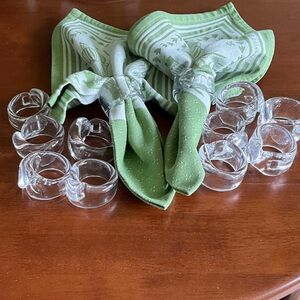 Simon Pierce glass napkin rings
